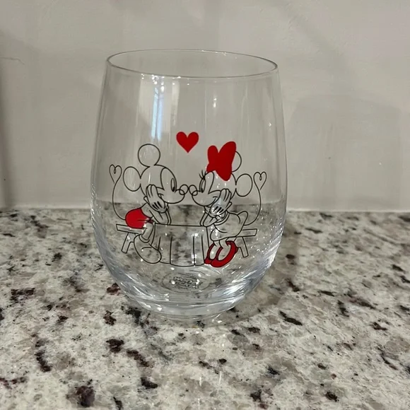 Disney | Dining | Disney Minnie And Mickey Mouse Wine Glass | Poshmark